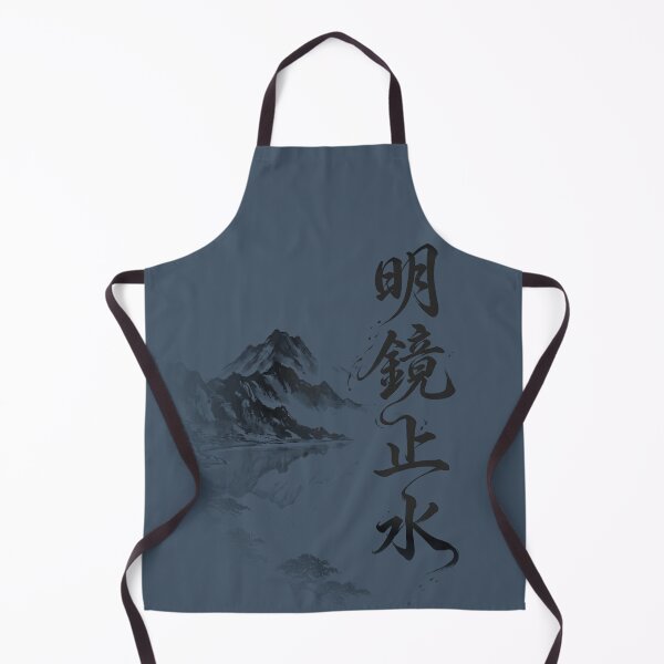 Item preview, 明鏡止水 Meikyō Shisui — A Clear, Calm Mind | Japanese Yojijukugo Sumi-e designed and sold by kotobaink.