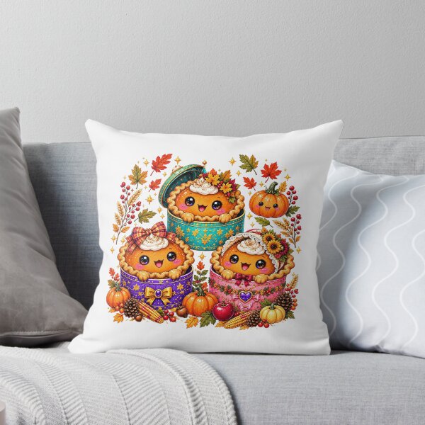 Item preview, Cute Kawaii Pumpkin Pies Autumn Harvest Thanksgiving Graphic designed and sold by Derekquie.