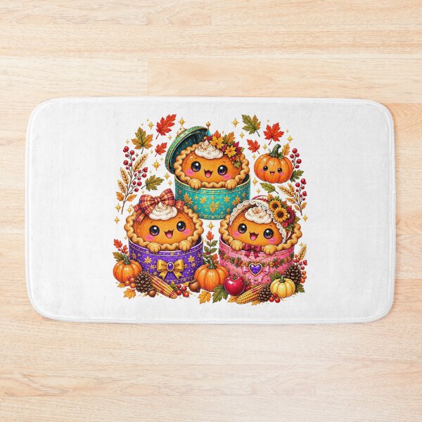 Item preview, Cute Kawaii Pumpkin Pies Autumn Harvest Thanksgiving Graphic designed and sold by Derekquie.