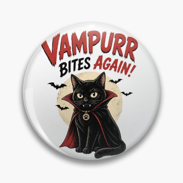 Item preview, Vampurr Bites Again Funny Cat designed and sold by MotylekAnia.
