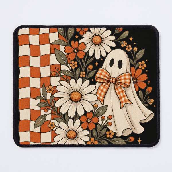 Item preview, Cute Ghost Gingham Bow Floral Halloween Design designed and sold by WillCraftx.