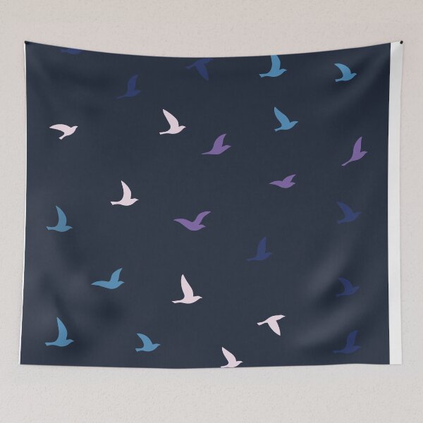 Item preview, Flying Seagulls Minimal Coastal Bird Pattern designed and sold by zan-mf.