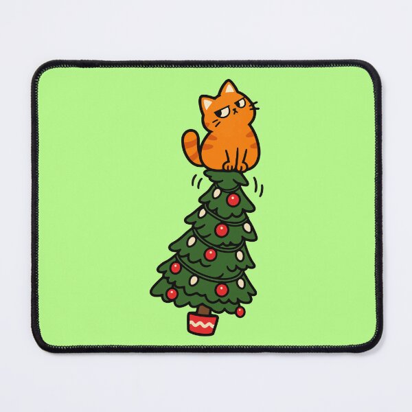 Item preview, Funny Orange Cat Christmas Tree designed and sold by MewMade.