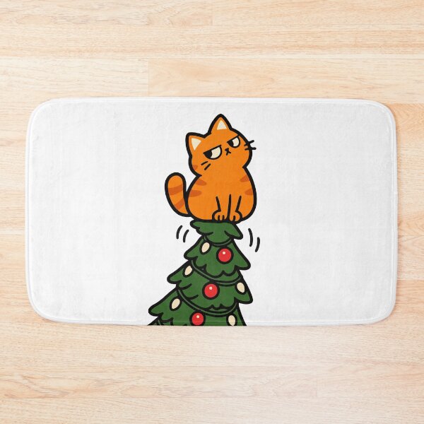 Item preview, Funny Orange Cat Christmas Tree designed and sold by MewMade.