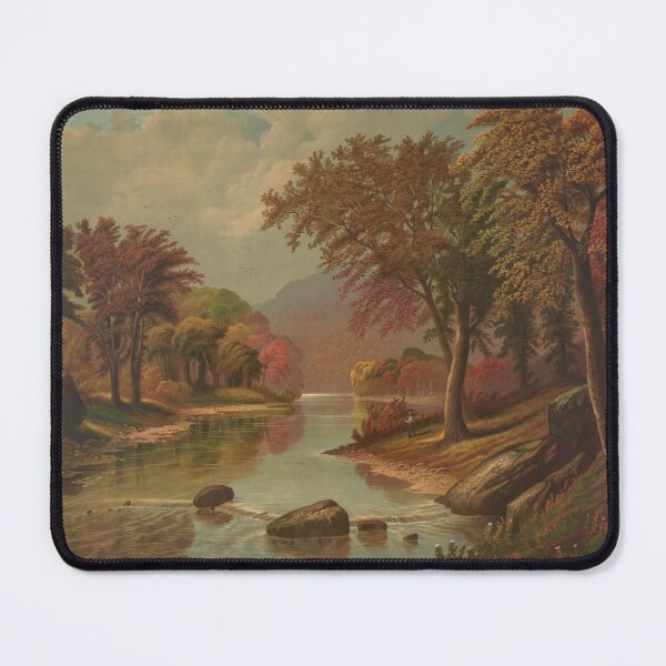 Item preview, Vintage Autumn on the Wissahickon Lithograph 1880 designed and sold by Antique Science Press.