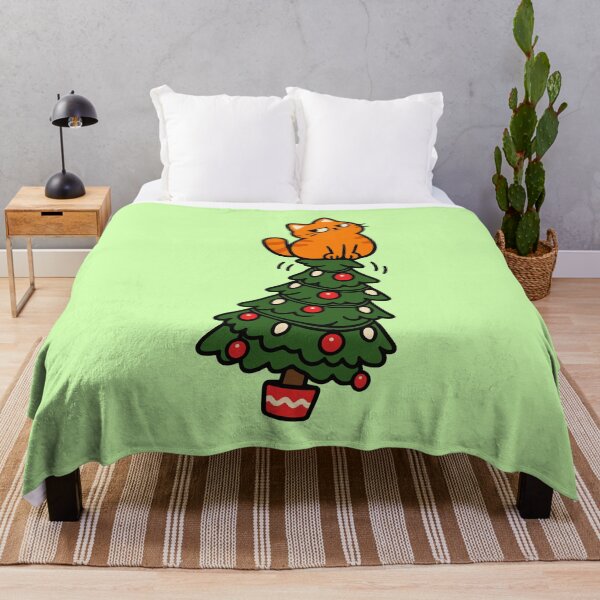 Item preview, Funny Orange Cat Christmas Tree designed and sold by MewMade.