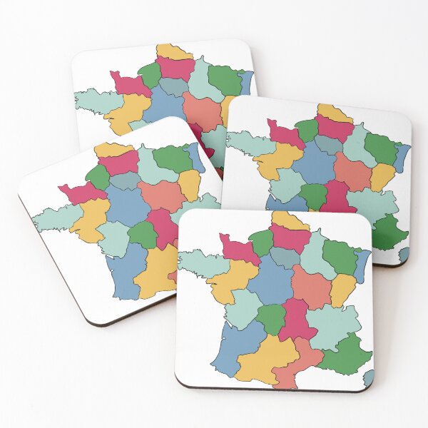Item preview, Bold Regions France Map - Colourful Regions Line Art designed and sold by iampaulmorris.