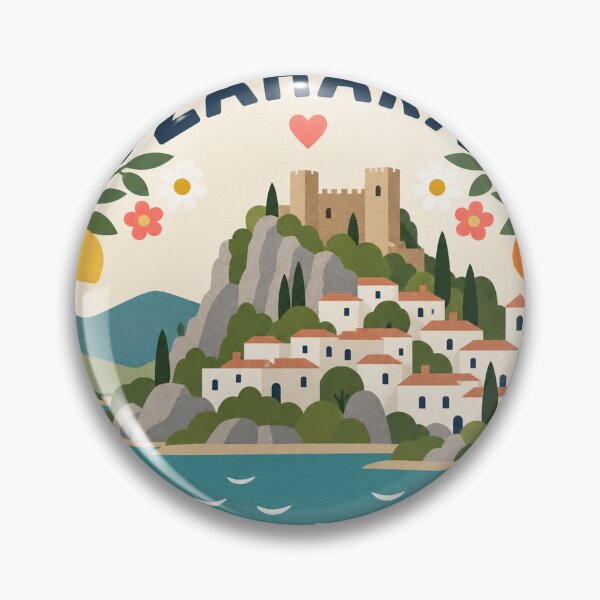 Item preview, Zahara Spain Travel Souvenir Modern Folk Art designed and sold by VisualArtsOasis.
