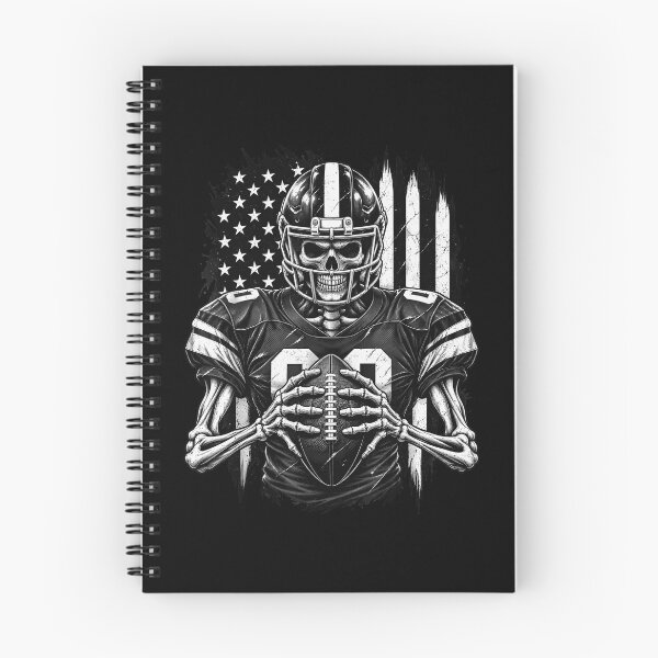 Item preview, Skeleton Football Player American Flag Distressed Black White Number 00 Sports Horror Apparel designed and sold by slmfams.