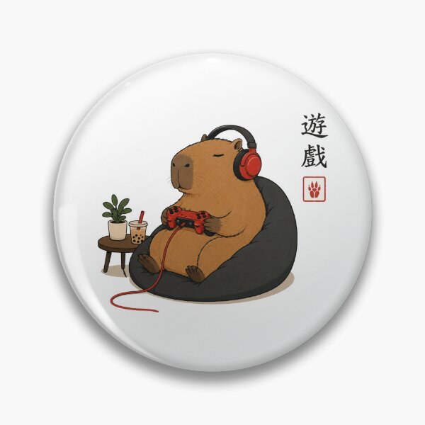 Item preview, Capybara Gamer Playing Video Games Funny Gaming designed and sold by Kladhadredo.
