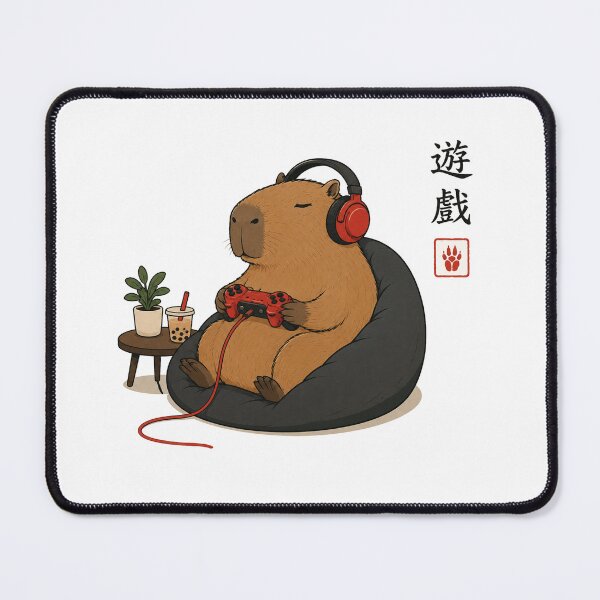 Item preview, Capybara Gamer Playing Video Games Funny Gaming designed and sold by Kladhadredo.