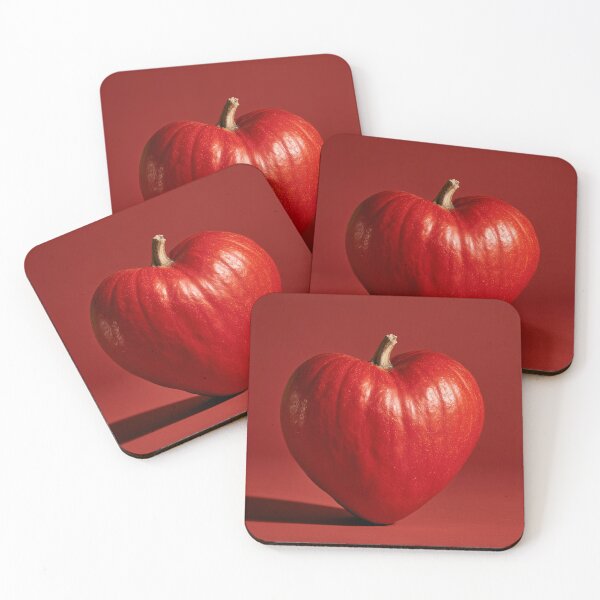 Item preview, Red Heart Shaped Pumpkin – Halloween Love & Spooky Pumpkin Design designed and sold by WordPlayStudio.