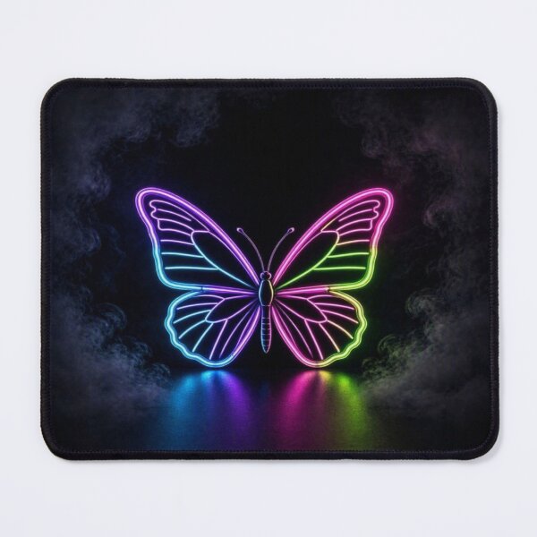 Item preview, Neon Butterfly Cyberpunk Glow Art designed and sold by Breezes-of-Ida.