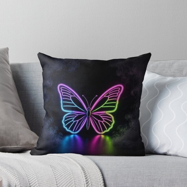 Item preview, Neon Butterfly Cyberpunk Glow Art designed and sold by Breezes-of-Ida.