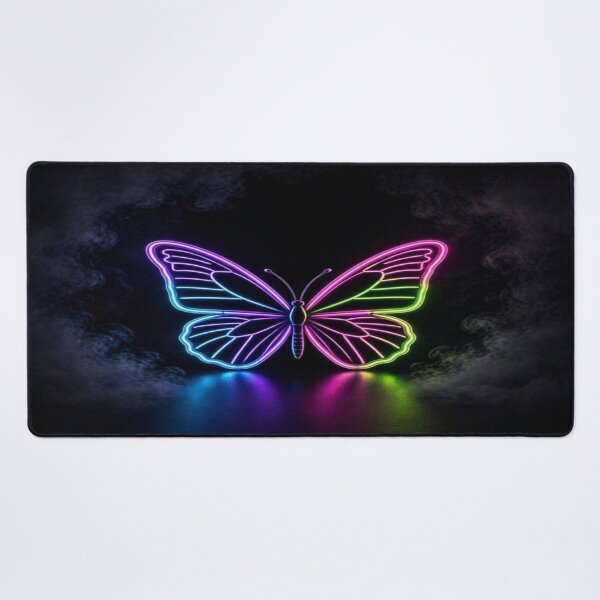 Item preview, Neon Butterfly Cyberpunk Glow Art designed and sold by Breezes-of-Ida.