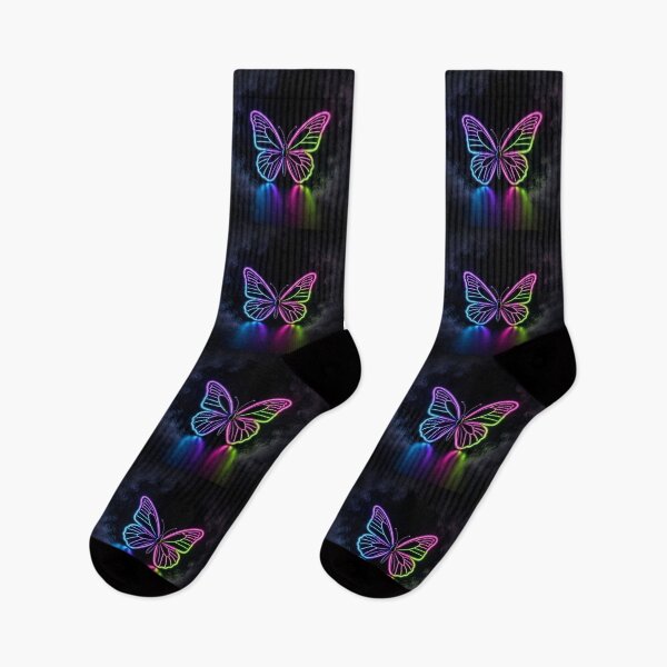 Item preview, Neon Butterfly Cyberpunk Glow Art designed and sold by Breezes-of-Ida.