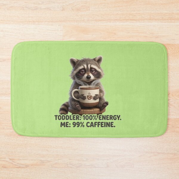Item preview, Funny 3D Raccoon Coffee Lover - Tired Parent Humor designed and sold by CoffeeAndChao.