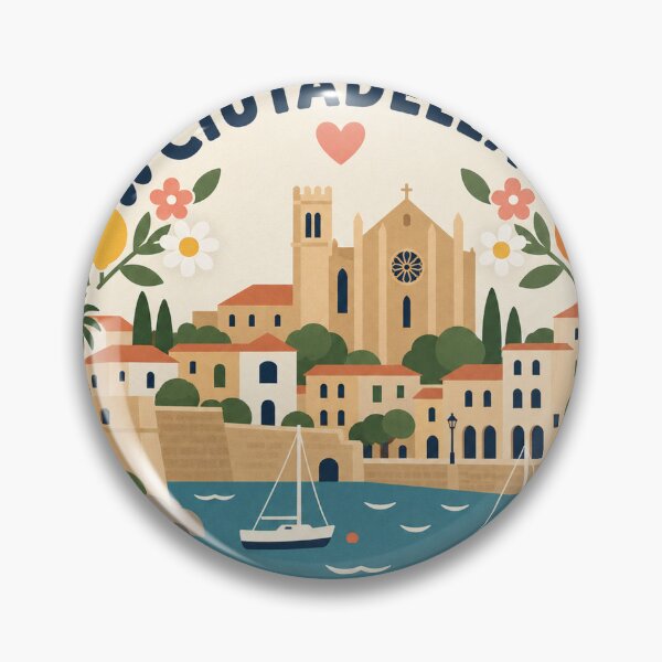 Item preview, Ciutadella Spain Travel Souvenir Modern Folk Art designed and sold by VisualArtsOasis.