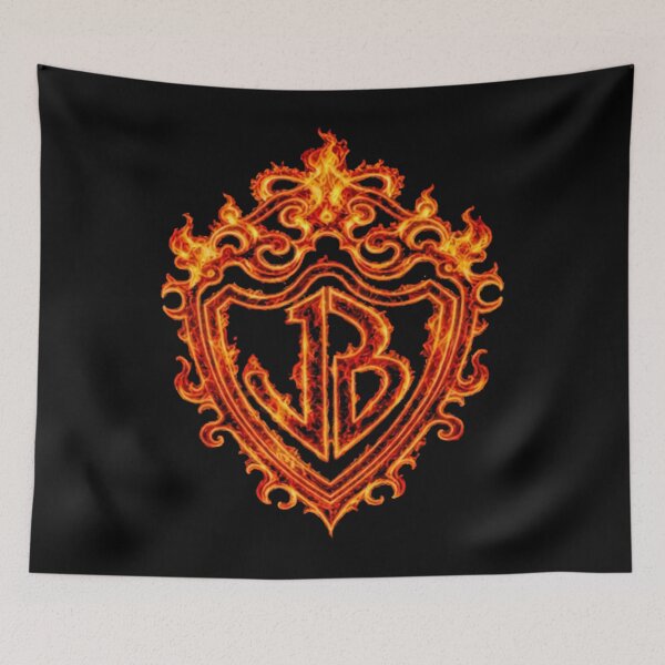 Item preview, JB Crest Flame - Burning Up Tour Retro Music Fan designed and sold by CalistaLueilwit.