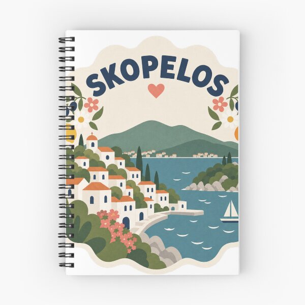 Item preview, Skopelos Greece Travel Souvenir Modern Folk Art designed and sold by VisualArtsOasis.