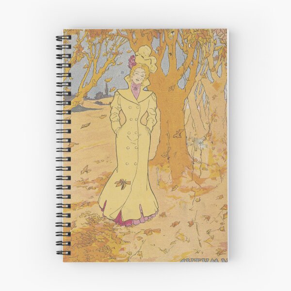 Item preview, Vintage Autumn Art Nouveau Poster Stanlaws 1907 designed and sold by Antique Science Press.