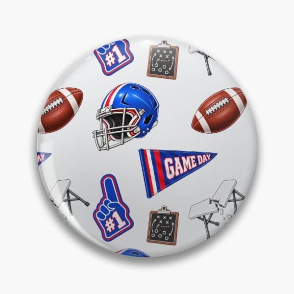 Item preview, Buffalo Football Pattern – Blue & Red Game Day designed and sold by SnugbugStudios.
