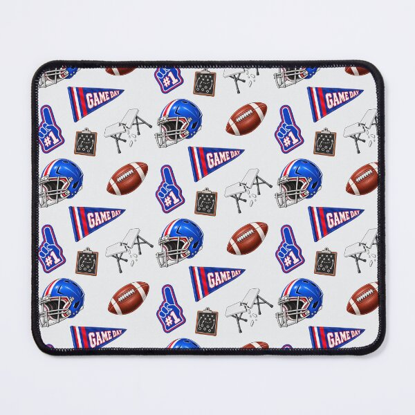 Item preview, Buffalo Football Pattern – Blue & Red Game Day designed and sold by SnugbugStudios.