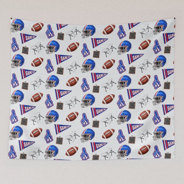 Item preview, Buffalo Football Pattern – Blue & Red Game Day designed and sold by SnugbugStudios.