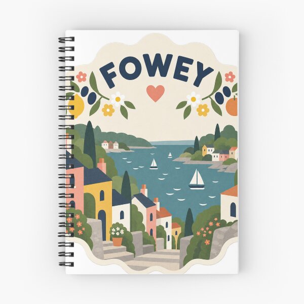 Item preview, Fowey England Travel Souvenir Modern Folk Art designed and sold by VisualArtsOasis.