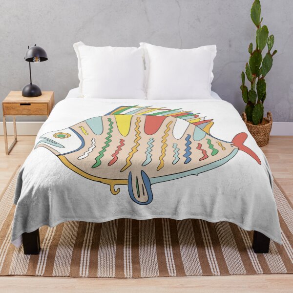 Item preview, Cream & Green Plaice Fish - Abstract Ocean Line Art designed and sold by iampaulmorris.
