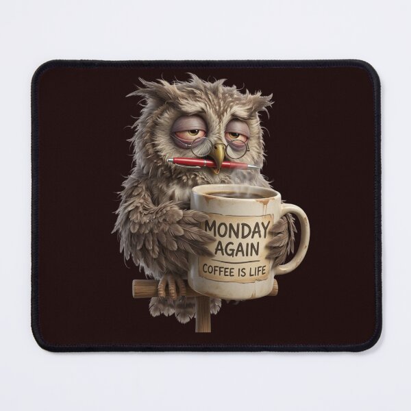 Item preview, Funny 3D Owl Teacher Drinking Coffee - School Humor designed and sold by CoffeeAndChao.