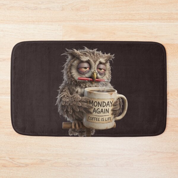 Item preview, Funny 3D Owl Teacher Drinking Coffee - School Humor designed and sold by CoffeeAndChao.