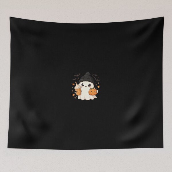 Item preview, "Cozy Fall Ghost - Black Beanie Edition designed and sold by Yassinejayed.
