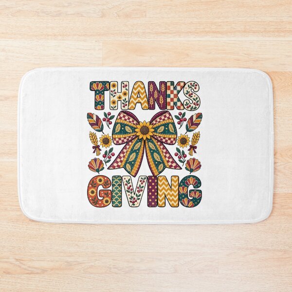 Item preview, Patterned Happy Thanksgiving Sunflower Bow Autumn Graphic designed and sold by Derekquie.