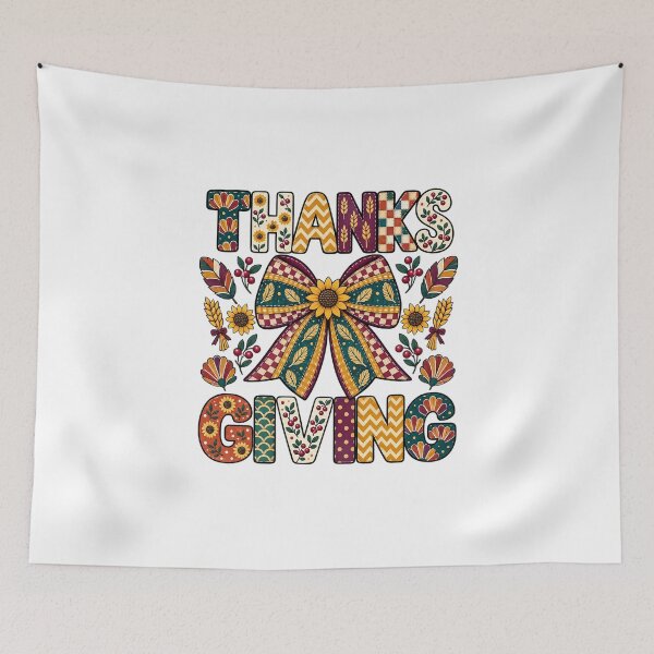 Item preview, Patterned Happy Thanksgiving Sunflower Bow Autumn Graphic designed and sold by Derekquie.