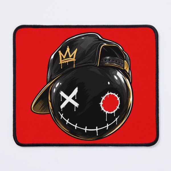 Item preview, BuBu La Street Black Gold Graffiti Face Streetwear Urban Art designed and sold by PLUSHIWORLDtm.