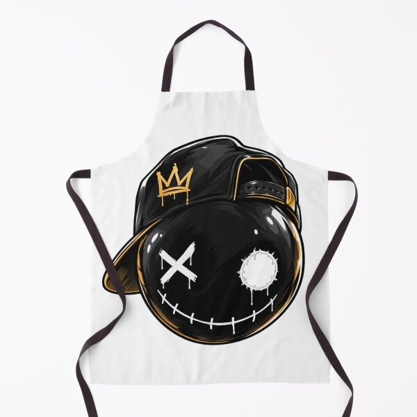 Item preview, BuBu La Street Black Gold Graffiti Face Streetwear Urban Art designed and sold by PLUSHIWORLDtm.