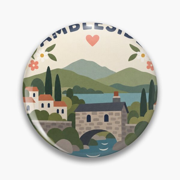 Item preview, Ambleside England Travel Souvenir Modern Folk Art designed and sold by VisualArtsOasis.