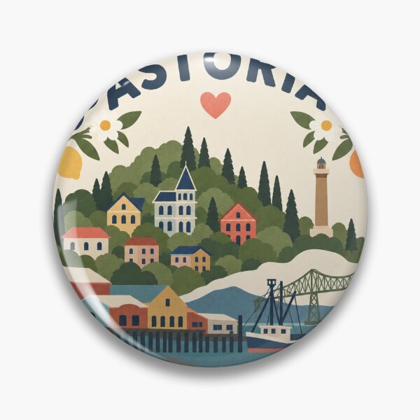 Item preview, Astoria USA Travel Souvenir Modern Folk Art designed and sold by VisualArtsOasis.