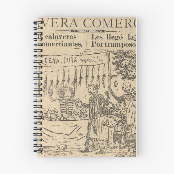 Item preview, Vintage Calavera Skeleton Etching Posada 1908 designed and sold by Antique Science Press.