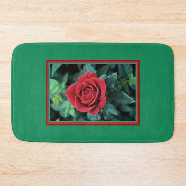 Item preview, Mu’ur (UM) Empire™ al-Benhadiel©™ acquisition, Red Rose, green background designed and sold by HardyKnitDesign.