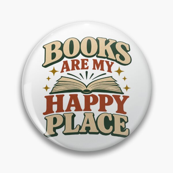 Item preview, Books Are My Happy Place Vintage Book Lover Typography T-Shirt designed and sold by Inky Atlas.