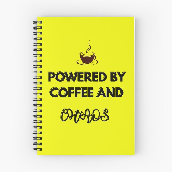 Item preview, Powered by Coffee and Chaos Funny Quote designed and sold by CoffeeAndChao.