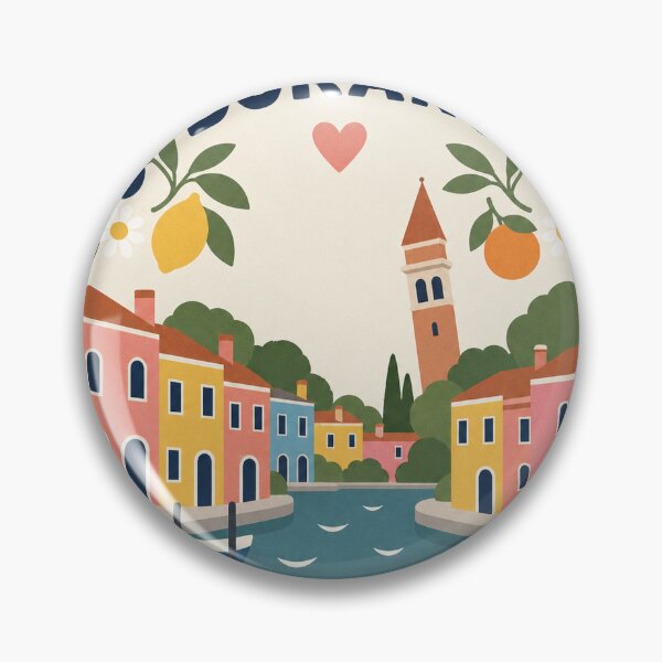 Item preview, Burano Italy Travel Souvenir Modern Folk Art designed and sold by VisualArtsOasis.