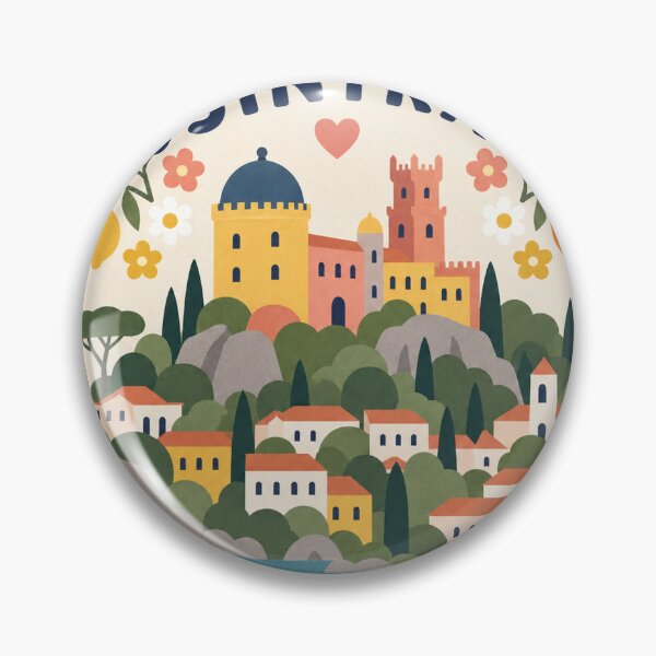 Item preview, Sintra Portugal Travel Souvenir Modern Folk Art designed and sold by VisualArtsOasis.