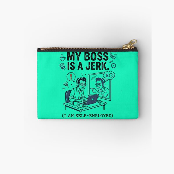 Item preview, Funny Freelancer Quote: My Boss Is A Jerk Self-Employed designed and sold by CoffeeAndChao.