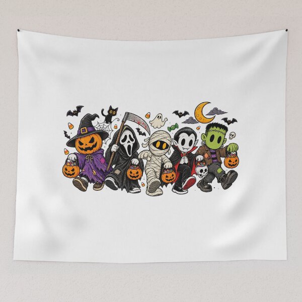 Item preview, Halloween Monster Friends Trick or Treat Squad Art designed and sold by DesignArtist.ia.