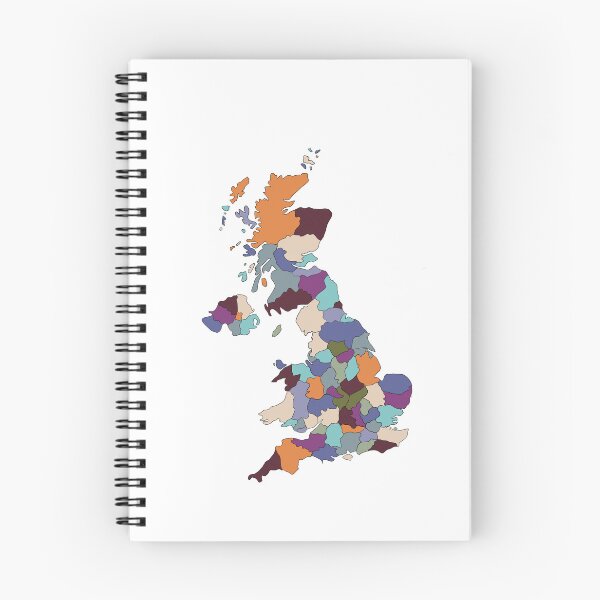 Item preview, Pastel UK Map - Colourful Counties Line Art designed and sold by iampaulmorris.