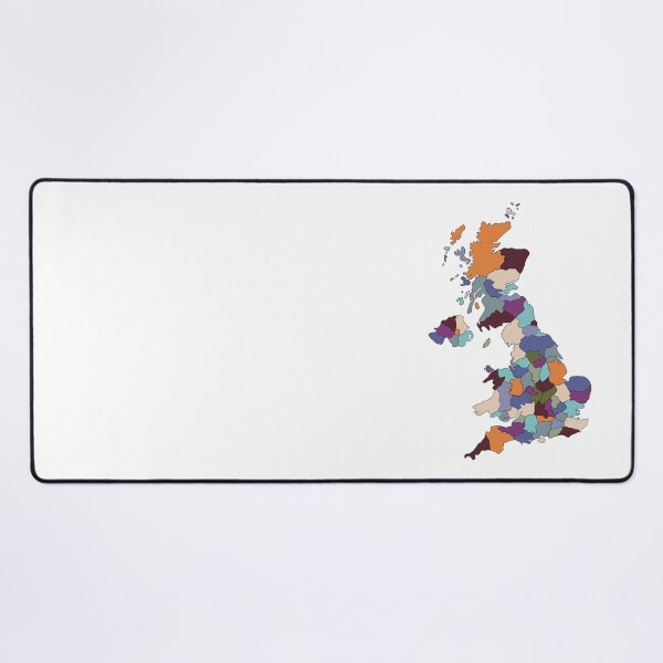 Item preview, Pastel UK Map - Colourful Counties Line Art designed and sold by iampaulmorris.