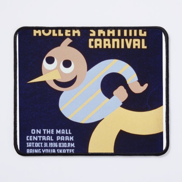 Item preview, Vintage Halloween Roller Skating Central Park WPA 1936 designed and sold by Antique Science Press.